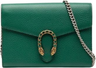 Gucci Pre-owned Cross Body Bags, female, Green, Size: ONE SIZE Pre-owned Dionysus Crossbody Bag