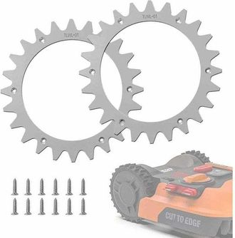 OEM Spikes De Remplacement - Acero Inoxidable 304 - Para Robot Cortac&eacute;sped S Y M - Di&aacute;metro 205 Mm - Pack De 2 Con 12 Tornillos