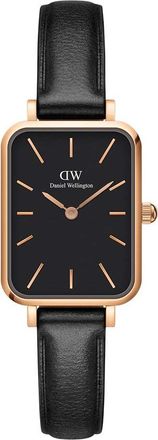 Daniel Wellington Womens DW00100435 Ladies Quadro Pressed Sheffield Rose Gold 20mm Watch - Black - One Size