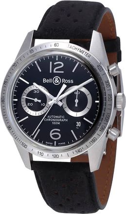 Bell & Ross Vintage 126 Black Dial Automatic Mens Chronograph Watch BR-126-GT-BLK-A