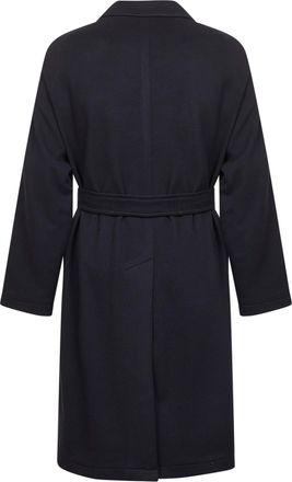 Tagliatore Mens Wrap Coat Salomons Blue Wool-Cashmere Virgin Wool