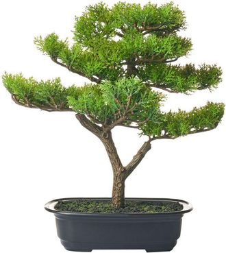 Beliani Planta Artificial En Maceta Pino Bons&aacute;i Interior Decoraci&oacute;n De Pl&aacute;stico 37 Cm Pine