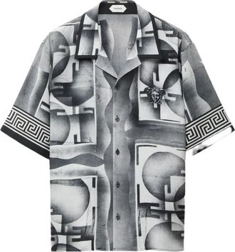 Versace Short-sleeved Shirt - male - Versace - Short Sleeve Shirts - Black - 2XL - Shirts