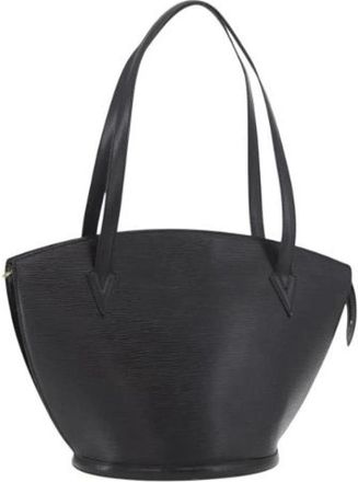 Louis Vuitton Vintage, unisex, Zwart, ONE Size, Leer, Pre-owned Vintage Schoudertas