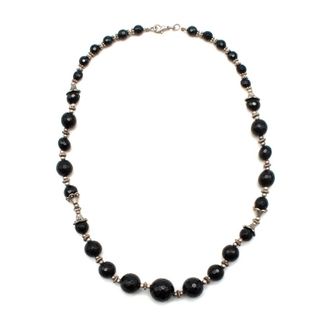 Max & Moi Black Crystal Beads Necklace