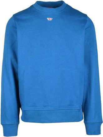 Diesel Cotton Sweatshirt - Heren - Sweatshirts - Blauw - 2XL - Katoen - Hoodies & sweatvesten