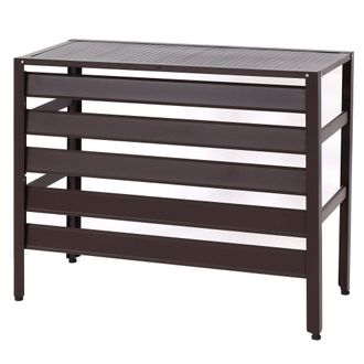 Hhg Nunca Usado] Revestimiento De Aluminio Para Aire Acondicionado/bomba De Calor Hhg 944, Cubierta Rejilla De Protecci&oacute;n Estante Para Plantas, Metal 73x9