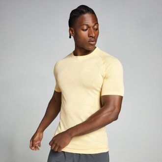 MyProtein Camiseta sin costuras con dise&ntilde;o gr&aacute;fico Tempo Pillar para hombre de MP - Mantequilla - L