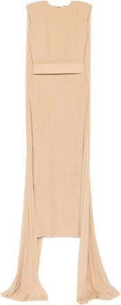 Solace London Pleated Cape Maxi Dress
