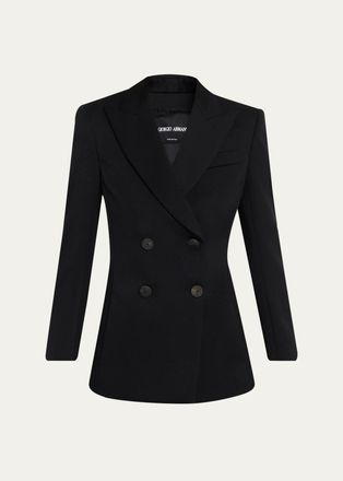 Giorgio Armani Double-Breasted Slim Wool Blazer