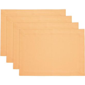 Solino Home Linen Placemats - Fete, 14 x 19 in Peach at Nordstrom, Size Medium
