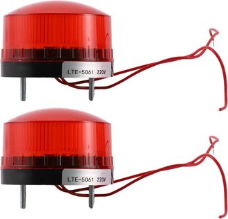 OEM Adecuado Para 2 Luces Estrobosc&oacute;picas Led Industriales Rojas, Alimentaci&oacute;n De 220 V Ca, Lte-5061