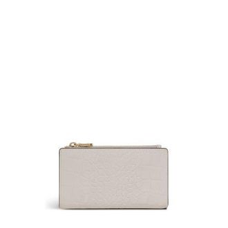 Radley London Coin Street - Faux Croc Medium Ziptop Wallet in Snow at Nordstrom