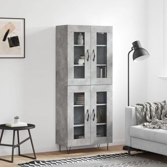 Berkfield Home Highboard Concrete Grey 69.5x34x180 cm Engineered Wood