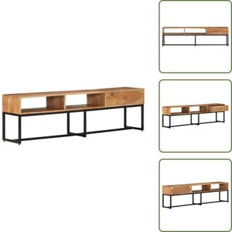 vidaXL The Living Store Mobile Porta TV 160x30x45 cm in Legno Massello di Acacia - Mobile TV in acacia