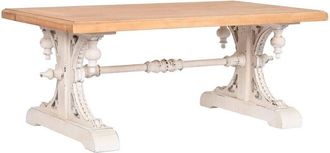 Esprit Tavolino da Caffè Home ESPRIT Bianco Naturale Legno di abete Legno MDF 110 x 65 x 46 cm