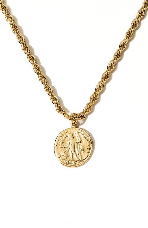 The Corda Coin Pendant Necklace in Gold at Nordstrom