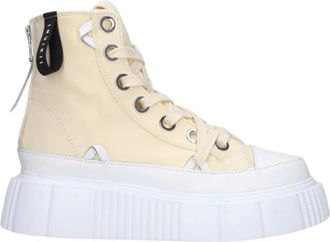 INUIKII High Matilda Canvas Sneakers - Dames - Sneakers - Beige - 41 EU - Schoenen