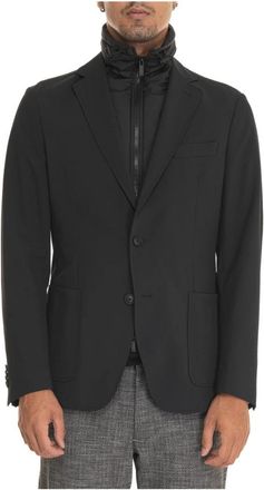 HUGO BOSS Tijdloze jas voor een stijlvolle look - Heren - Blazers - Zwart - M - Polyester - Jassen