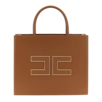 Elisabetta Franchi Tassen, Dames, Bruin, ONE Size, Grote Shopper