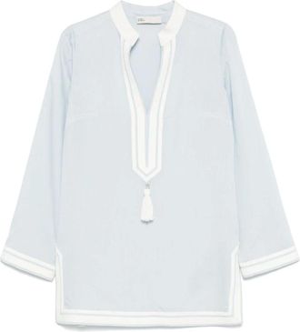 Tory Burch Tory Burch, Tunics, female, Blue, Size: M Sky Blue Shirt