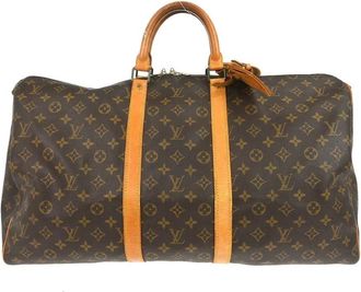 Louis Vuitton Pre-owned Weekend Bags, female, Brown, Size: ONE SIZE Pre-owned Vintage Monogram Keepall Duffle Bag