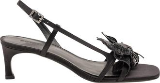 Rotate Mid Heel Flower - Dames - Sandalen met hakken - Zwart - 39 EU - Schoenen