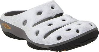 Keen Womens Yogui Slip-On Clog In Hawaii Flowers Silver