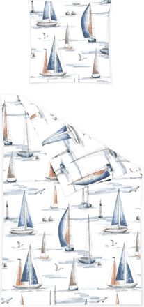 BIERBAUM Bettwäsche »4102« 2 Stk. tlg. Seersucker, 100 % Baumwolle, pflegeleicht, bügelfrei