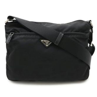 Prada Vintage, unisex, Zwart, ONE Size, Leer, Pre-owned Vintage Cross Body Bag