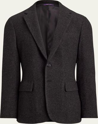 Ralph Lauren Purple Label Mens Brushed Cashmere Twill Slim Blazer