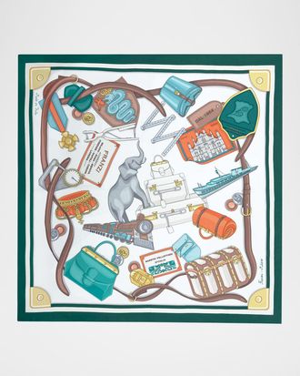 Franzi Printed Silk Twill Square Scarf