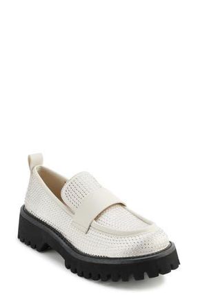 Karl Lagerfeld Grady Crystal Lug Sole Loafer in Soft White at Nordstrom Rack, Size 6.5