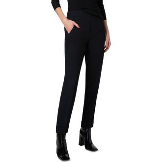 Akris Chris Crepe Ankle Pants in Black at Nordstrom, Size 6