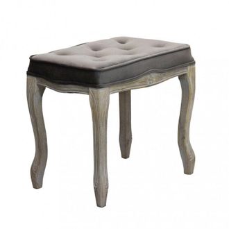 No Brand Sgabello in velluto con struttura in legno elegante 50x36xH47 cm - Taupe