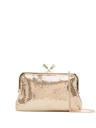 Anya Hindmarch Maud clutch bag - women - Lambskin/Brass - One Size - Gold