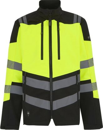 Regatta Professional Mens Hi-Vis 3 Layer Soft Shell Jacket (Black/Yellow) - Multicolour - Size X-Large