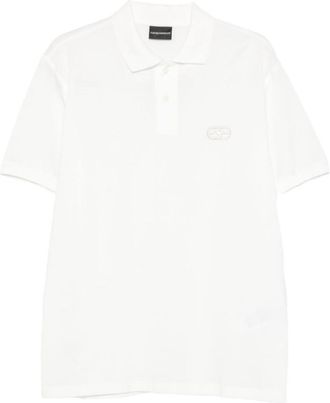 Emporio Armani White Embroidery Logo Polo