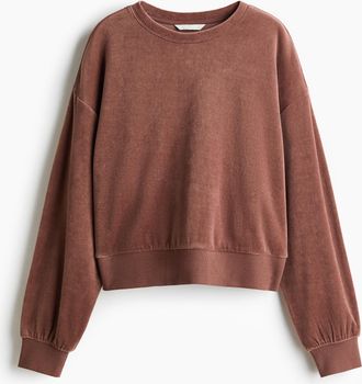 H&M Sweatshirt aus Velours - Pink