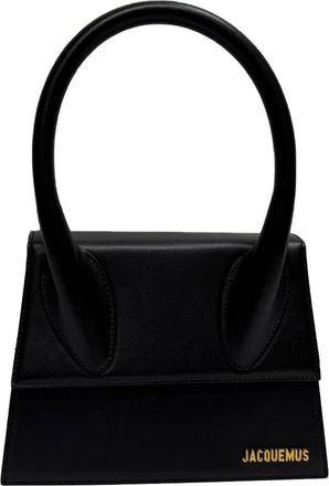 Jacquemus Le Chiquito Top-Handle Bag in Black Leather
