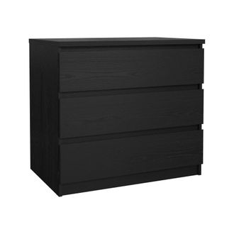 Dmora Dmora - Cajonera Kajiki, C&oacute;moda Multiusos, C&oacute;moda De Dormitorio, Gabinete Con Cajones, 77x50 H68 Cm, Negro