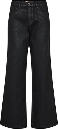 Mos Mosh Wijde broek - Dames - Loose Fit Jeans - Zwart - W26 - Jeans