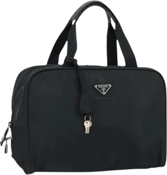 Prada Pre-owned Handbags, female, Black, Size: ONE SIZE Pre-owned Nylon Bag