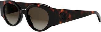 Celine Sunglasses, female, Brown, Size: 50 MM Triomphe Stamp Sunglasses
