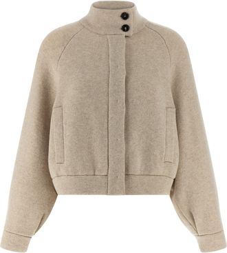 Brunello Cucinelli Shiny Detail Maglioni Beige-Donna