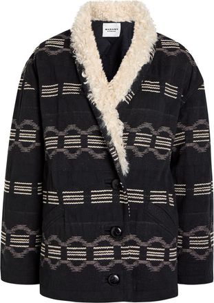 Isabel Marant Isabel Marant &eacute;toile Qayla Jacquard Cotton-blend Coat - Black - 34 (UK6 / XS)
