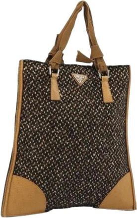 Prada Pre-owned Tote Bags, female, Brown, Size: ONE SIZE Pre-owned Vintage Tote Bag