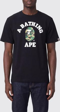 A Bathing Ape T-shirt in jersey di cotone con logo a contrasto sul petto