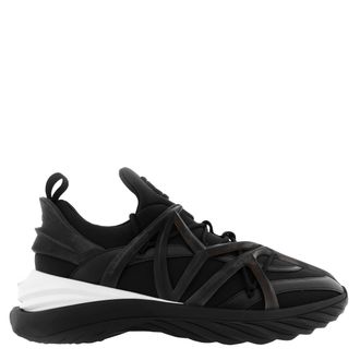 Jimmy Choo London Cosmos/M Neoprene and Leather Trainers