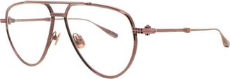 Valentino Eyeglasses Aviator Full Rim, Matte Black Rhodium Frame And Clear Demo Lens Lens Vlx-133B